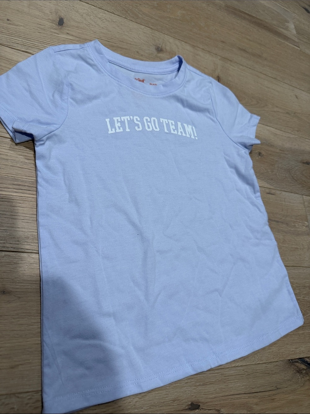 Light Blue "Let's Go Team!" Kids T-Shirt